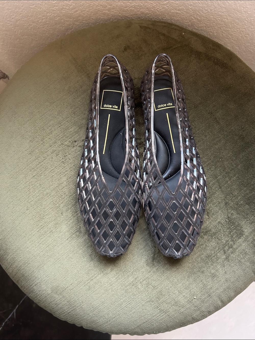 Dolce Vita Jam Jelly Flats Black Size 9
